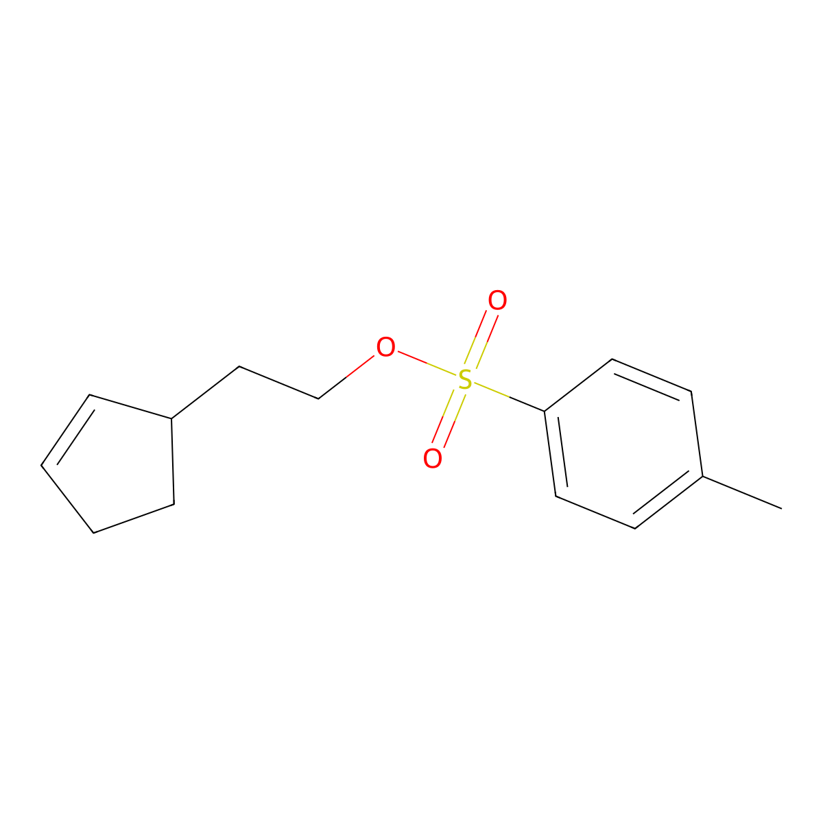 2-(Cyclopent-2-en-1-yl)ethyl 4-methylbenzene-1-sulfonate molecular structure, CAS 77419-45-5