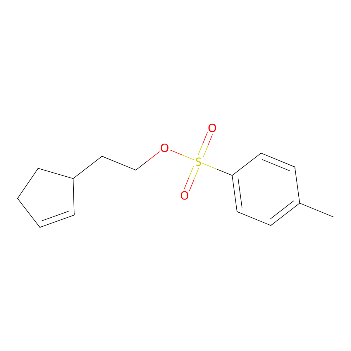 2-(Cyclopent-2-en-1-yl)ethyl 4-methylbenzene-1-sulfonate molecular structure, CAS 77419-45-5