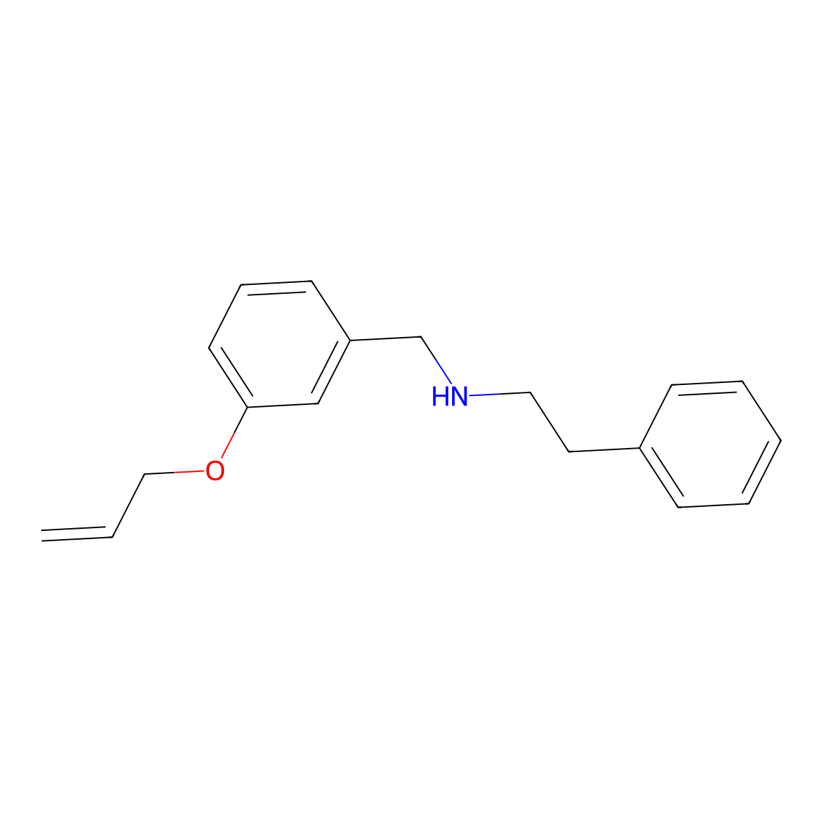 N-[3-(allyloxy)benzyl]-N-(2-phenylethyl)amine molecular structure, CAS 774190-08-8
