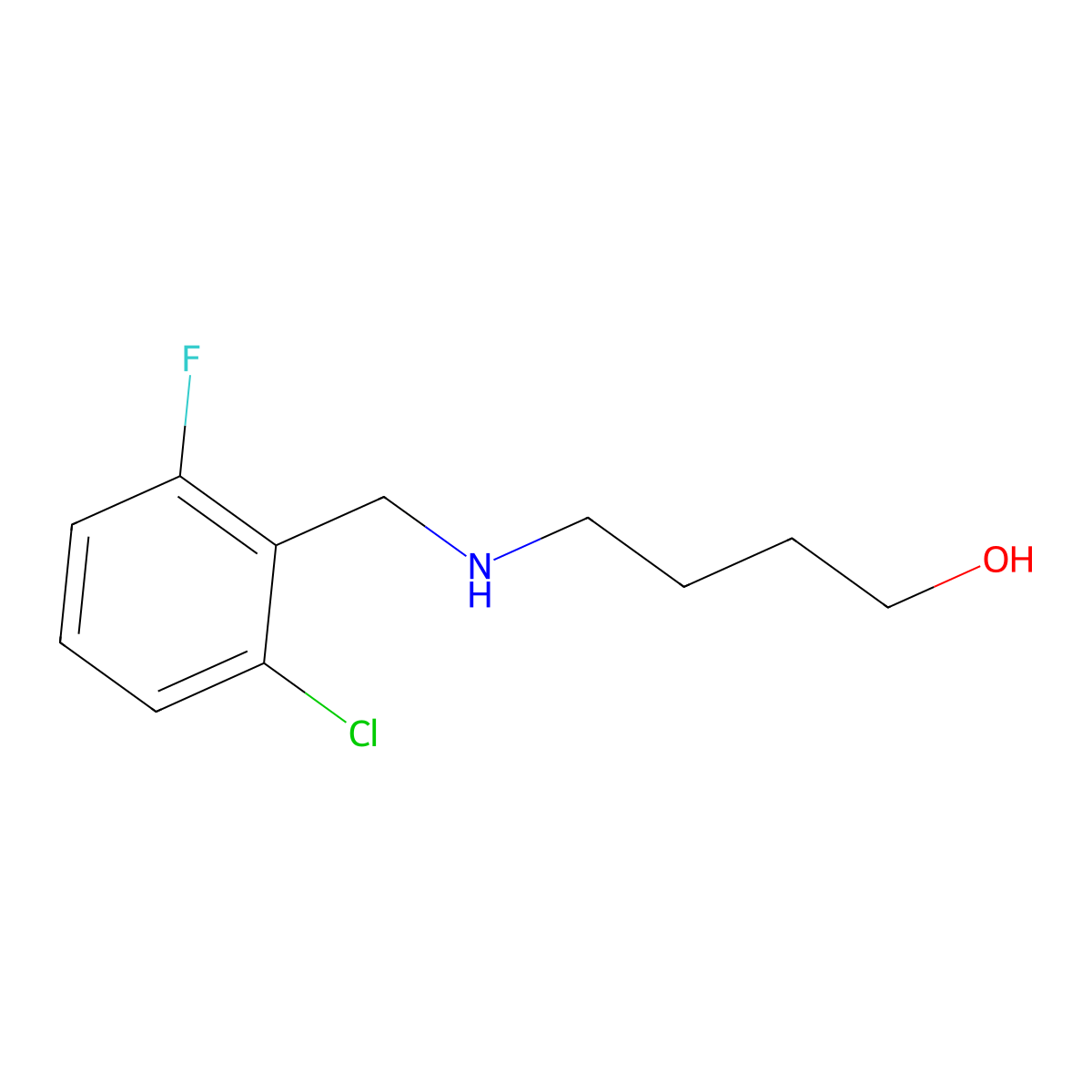 4-[(2-Chloro-6-fluorophenyl)methylamino]butan-1-ol molecular structure, CAS 774190-64-6