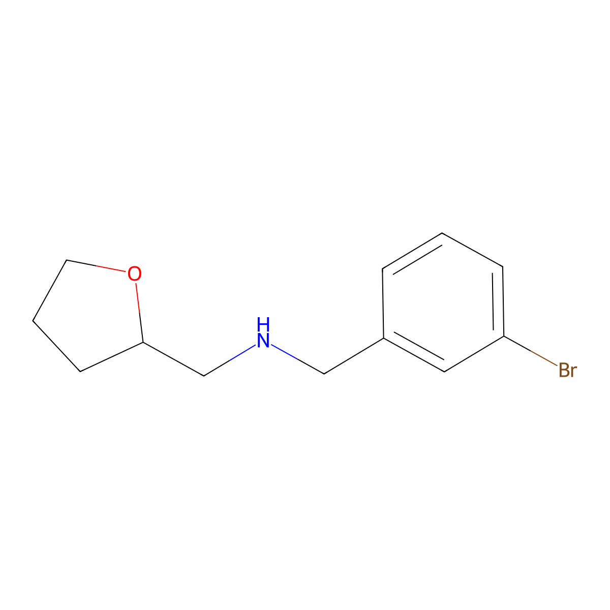 N-(3-bromobenzyl)-N-(tetrahydro-2-furanylmethyl)amine molecular structure, CAS 774190-78-2