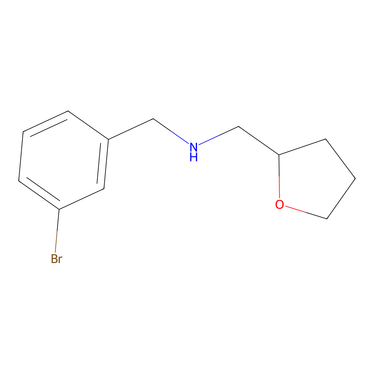 N-(3-bromobenzyl)-N-(tetrahydro-2-furanylmethyl)amine molecular structure, CAS 774190-78-2