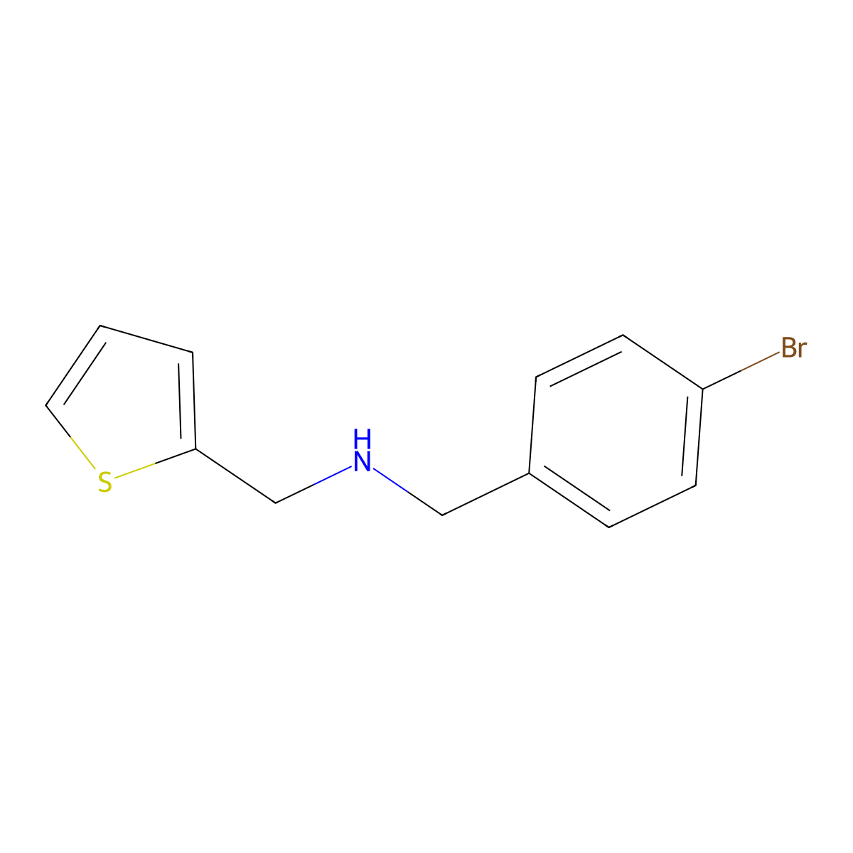 N-(4-bromobenzyl)-N-(2-thienylmethyl)amine molecular structure, CAS 774190-84-0