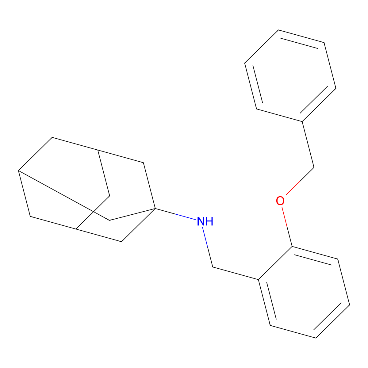 N-[(2-phenylmethoxyphenyl)methyl]adamantan-1-amine molecular structure, CAS 774190-93-1