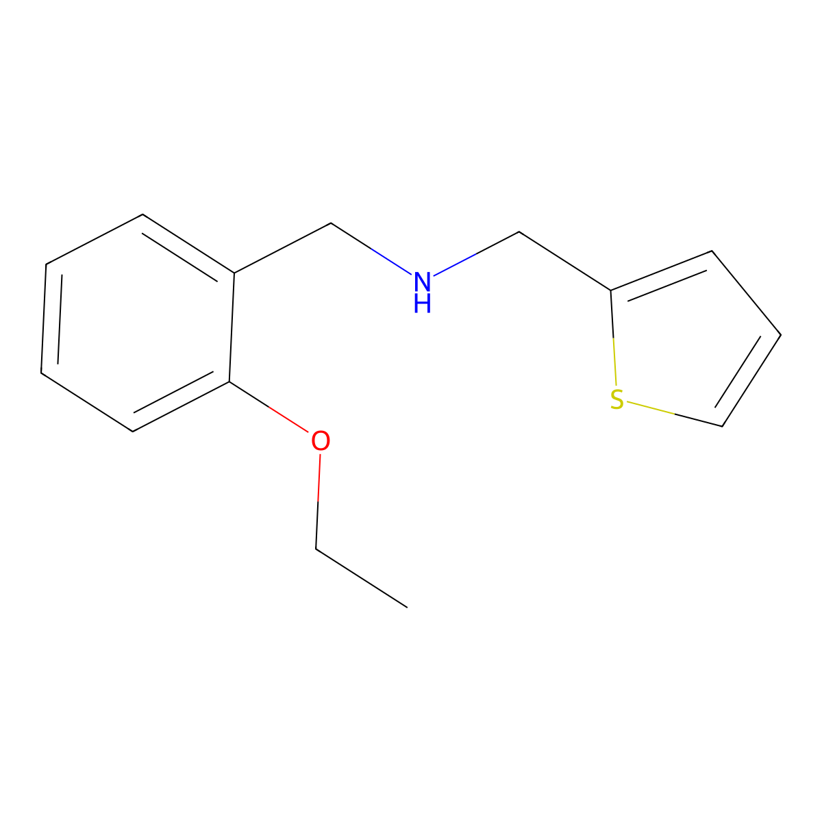 N-(2-ethoxybenzyl)-N-(2-thienylmethyl)amine molecular structure, CAS 774190-94-2