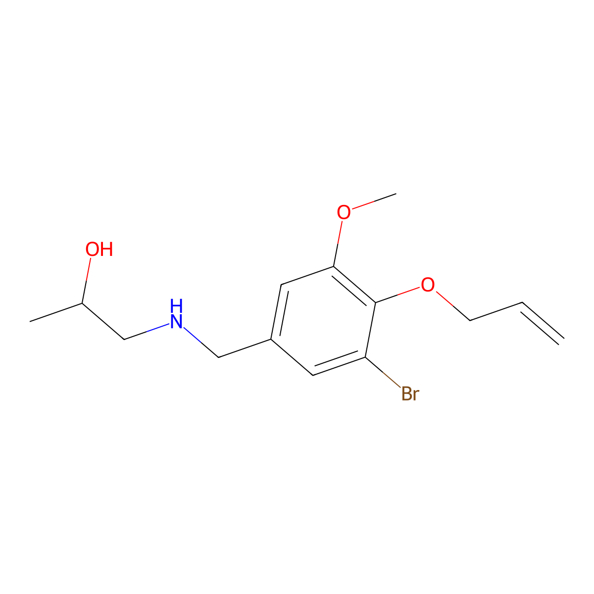 1-{[4-(Allyloxy)-3-bromo-5-methoxybenzyl]amino}-2-propanol molecular structure, CAS 774190-98-6
