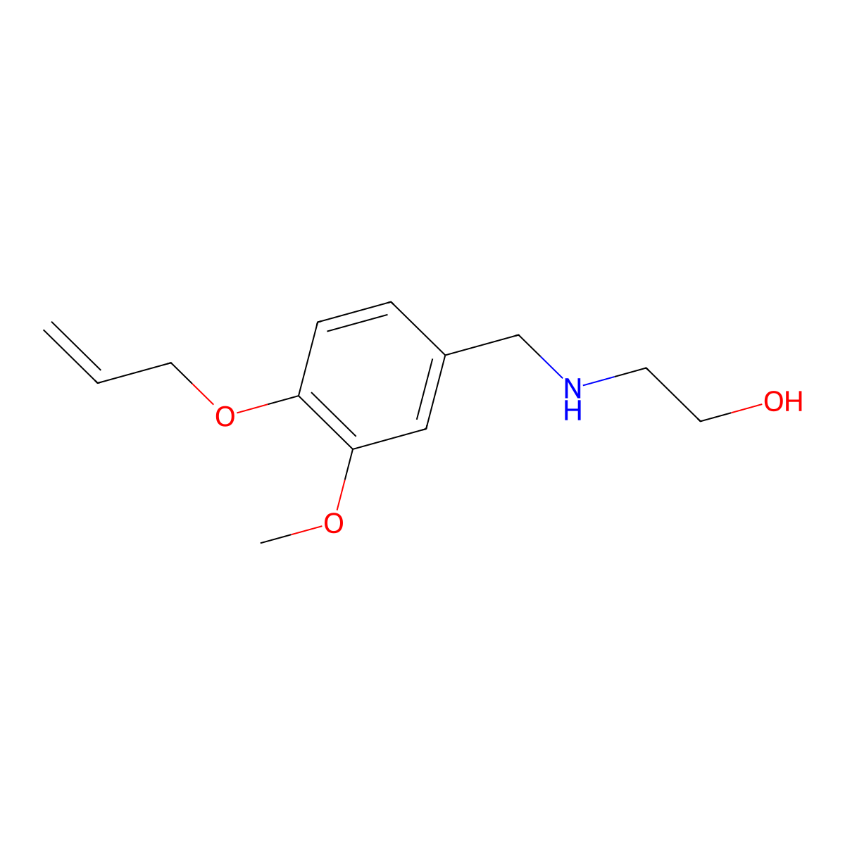 2-{[4-(Allyloxy)-3-methoxybenzyl]amino}ethanol molecular structure, CAS 774191-18-3