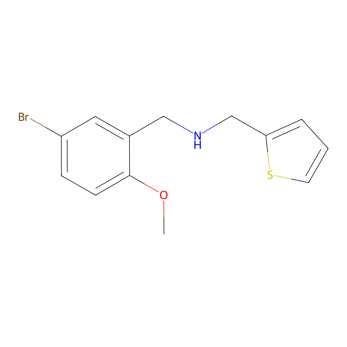N-(5-bromo-2-methoxybenzyl)-N-(2-thienylmethyl)amine molecular structure, CAS 774191-24-1