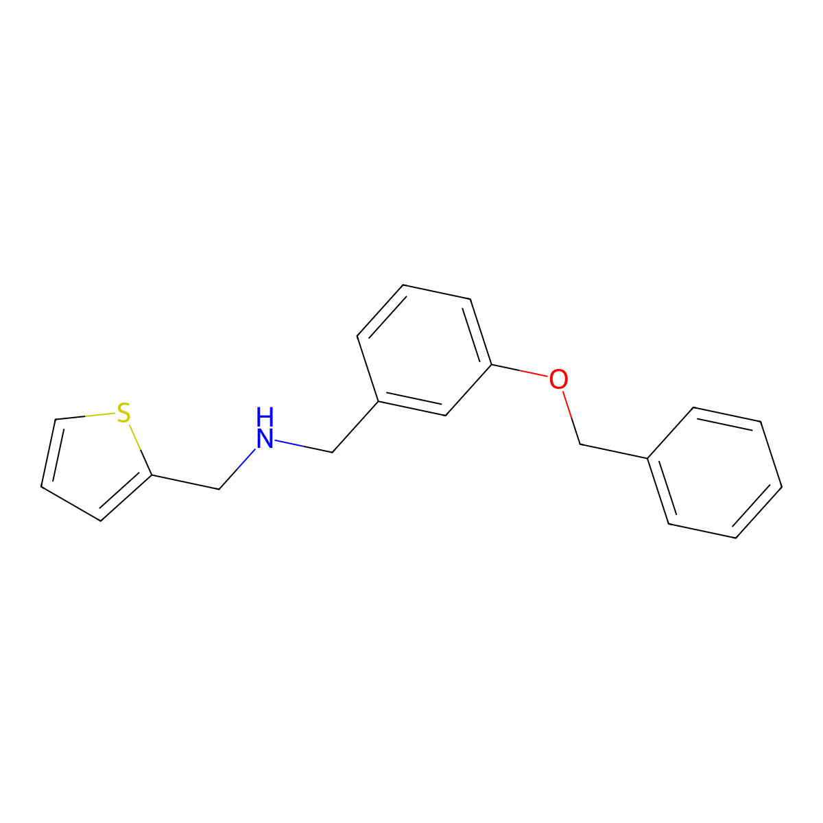 N-[3-(benzyloxy)benzyl]-N-(2-thienylmethyl)amine molecular structure, CAS 774191-26-3