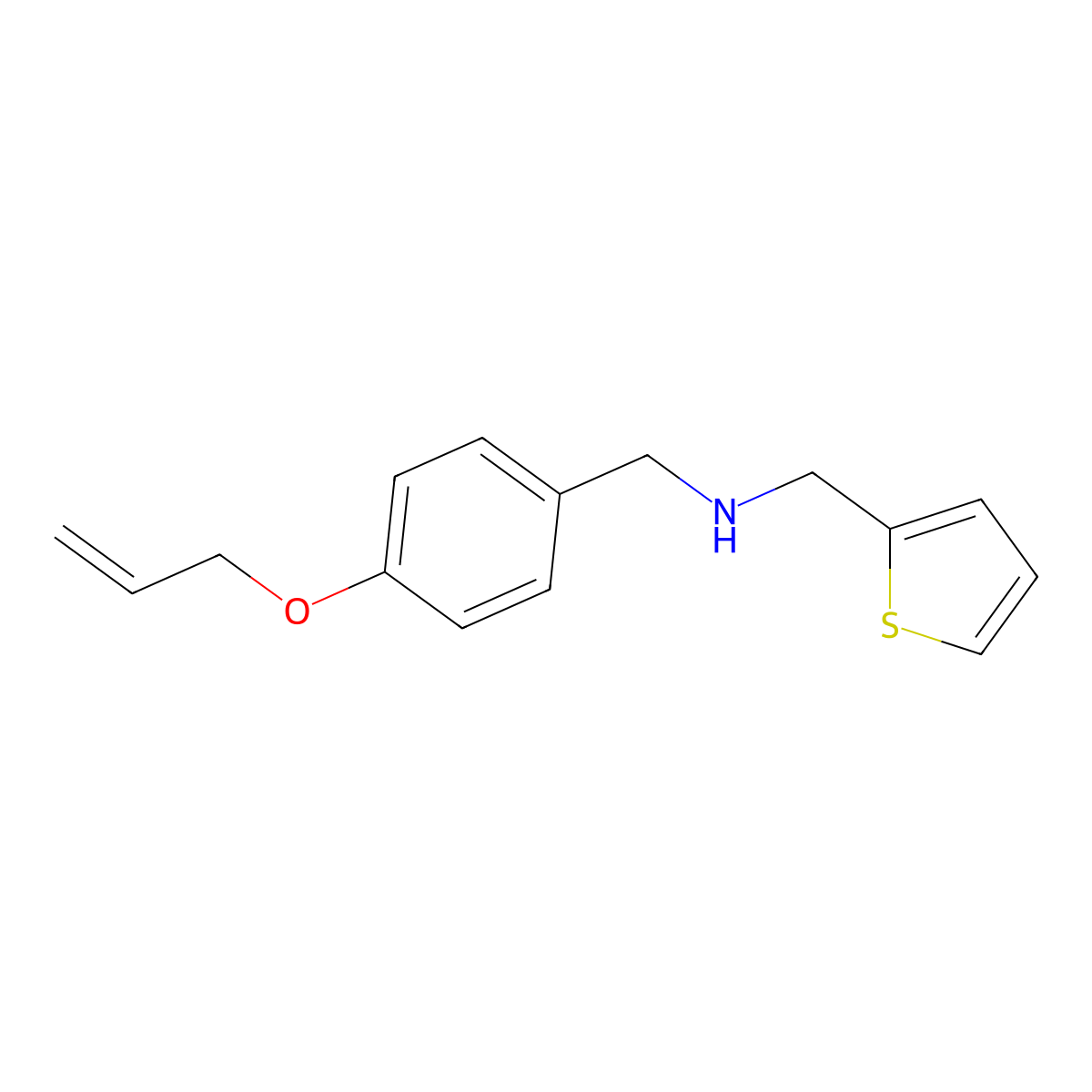 N-[4-(allyloxy)benzyl]-N-(2-thienylmethyl)amine molecular structure, CAS 774191-30-9