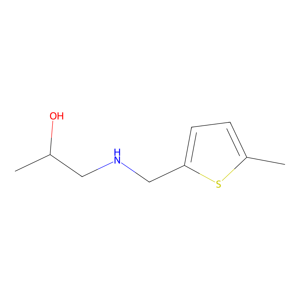 1-{[(5-Methylthiophen-2-yl)methyl]amino}propan-2-ol molecular structure, CAS 774191-32-1