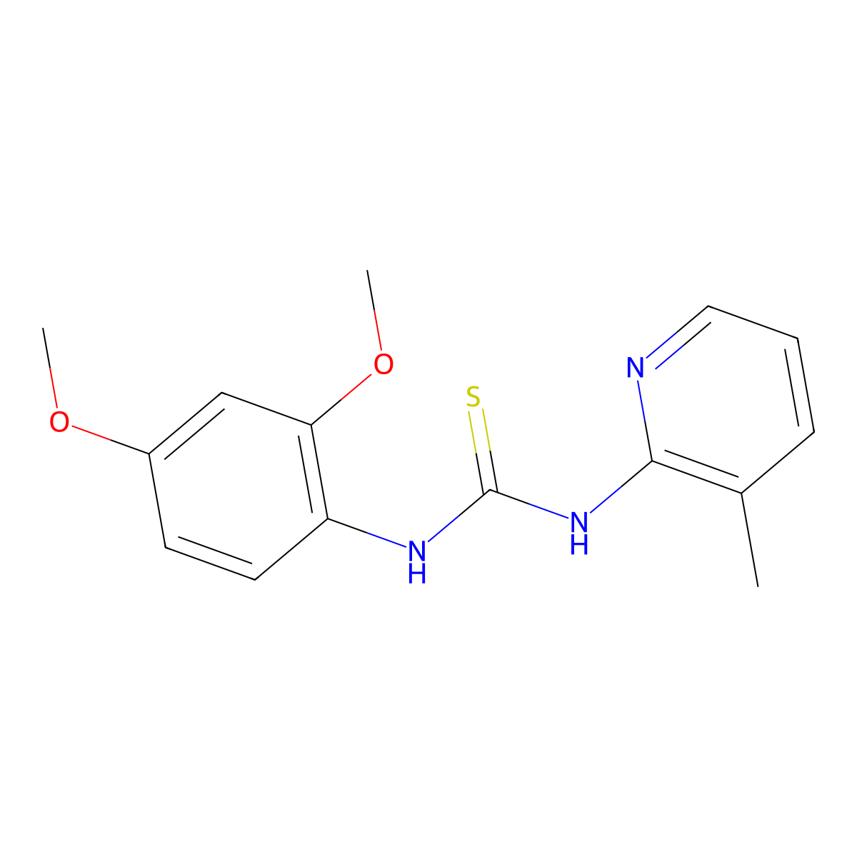 1-(2,4-Dimethoxyphenyl)-3-(3-methylpyridin-2-yl)thiourea molecular structure, CAS 774191-50-3
