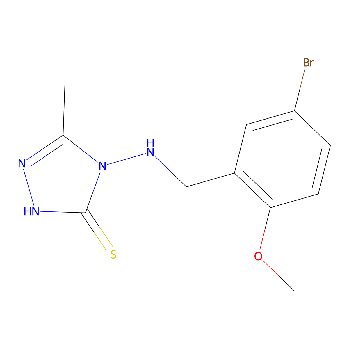 4-[(5-bromo-2-methoxybenzyl)amino]-5-methyl-4H-1,2,4-triazole-3-thiol molecular structure, CAS 774191-51-4