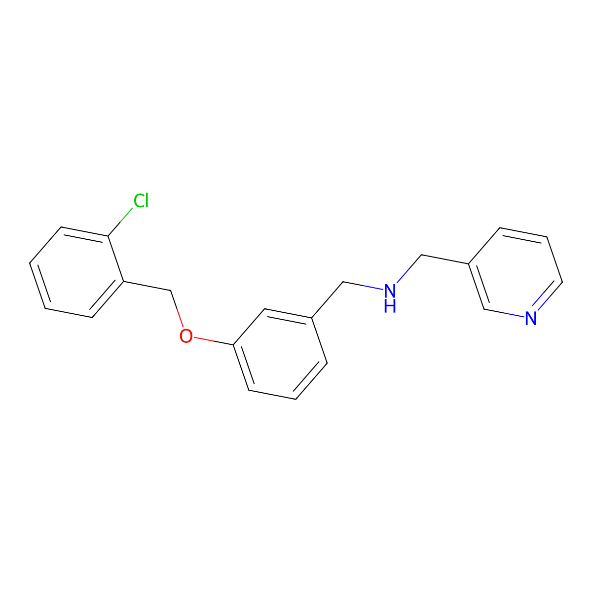 N-{3-[(2-chlorobenzyl)oxy]benzyl}-N-(3-pyridinylmethyl)amine molecular structure, CAS 774191-61-6