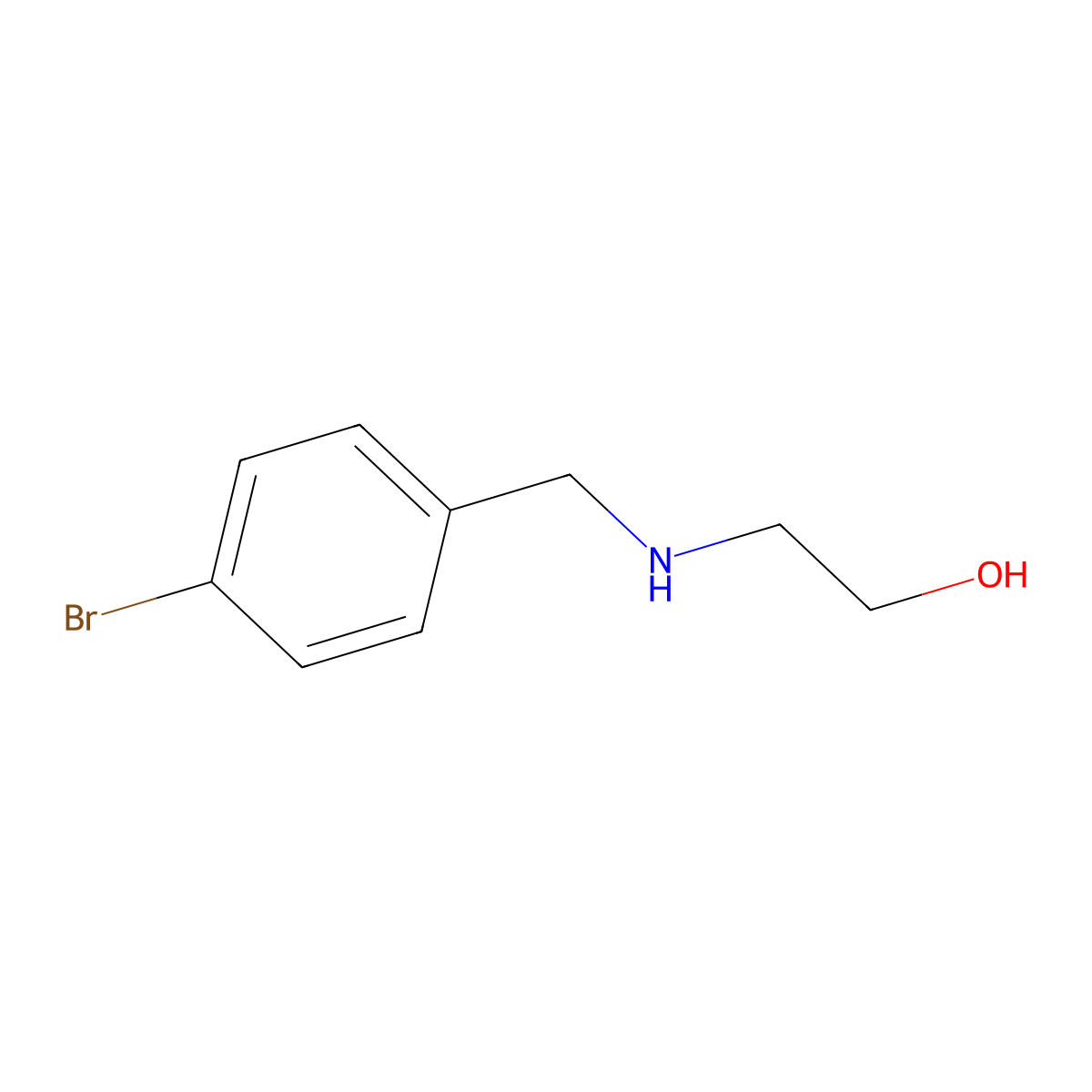 2-((4-Bromobenzyl)amino)ethanol molecular structure, CAS 774191-64-9