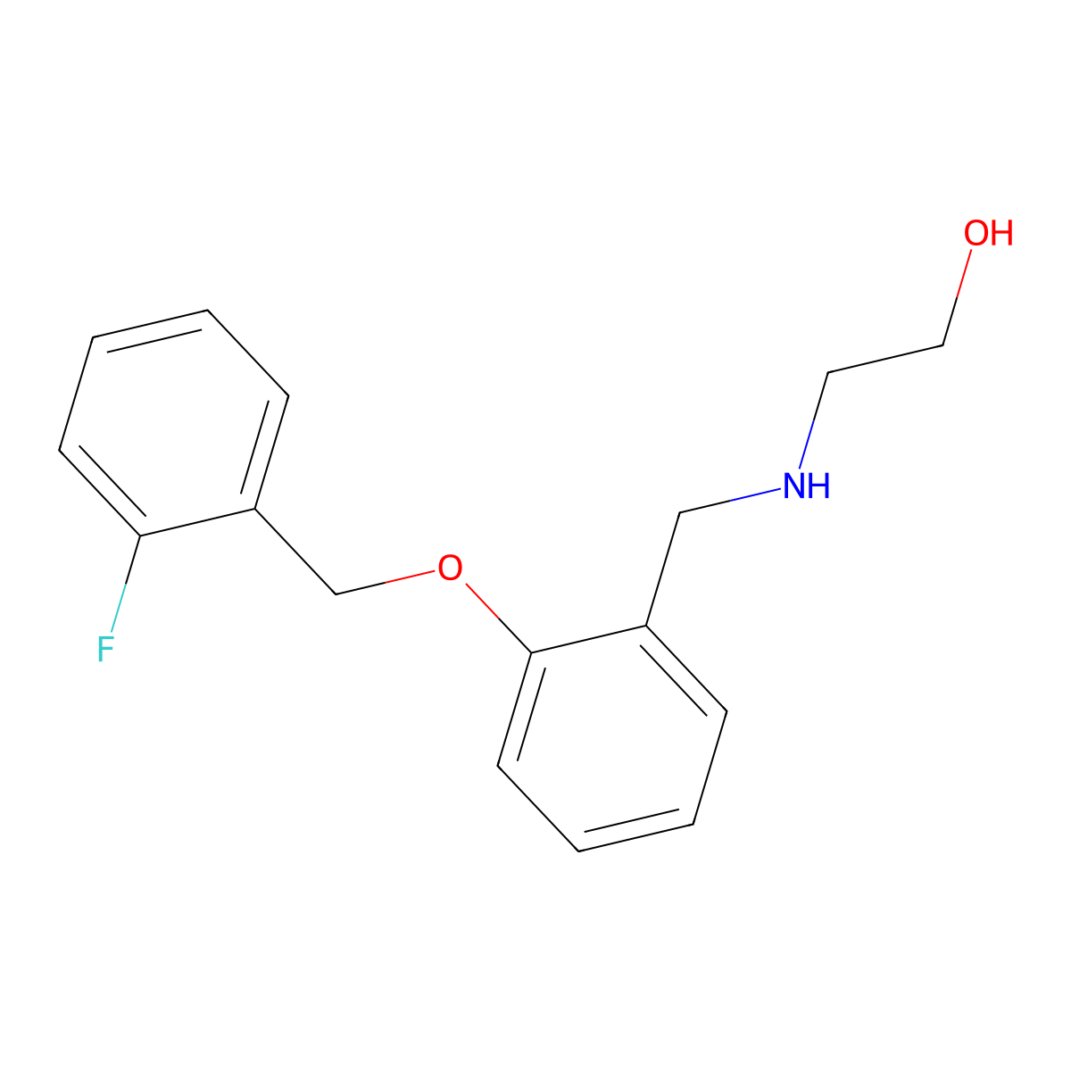 2-({2-[(2-Fluorobenzyl)oxy]benzyl}amino)ethanol molecular structure, CAS 774192-00-6