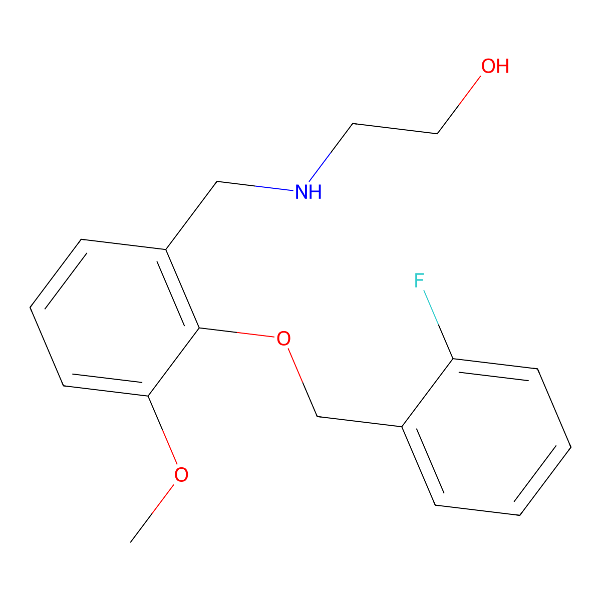 2-({2-[(2-Fluorobenzyl)oxy]-3-methoxybenzyl}amino)ethanol molecular structure, CAS 774192-02-8