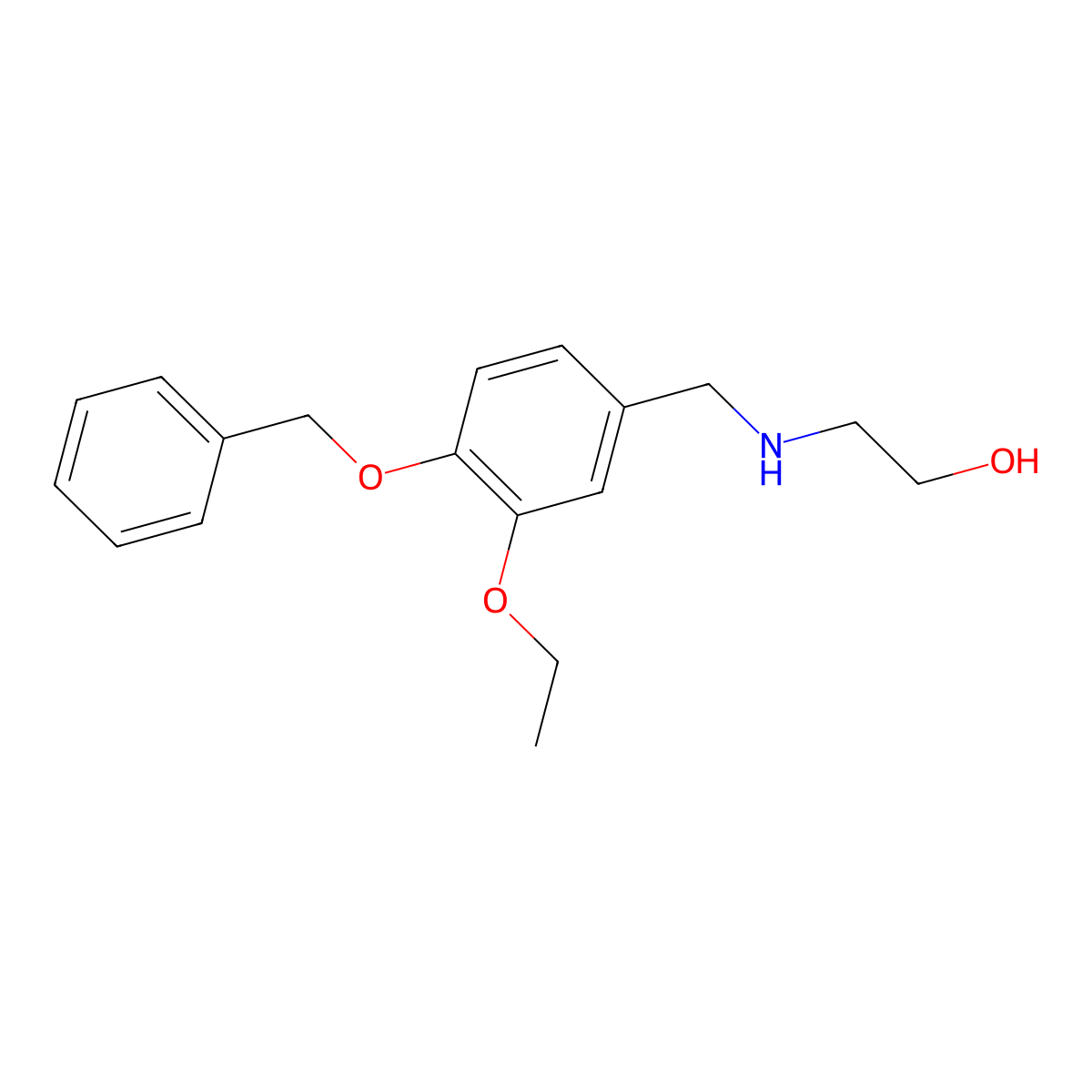 2-{[4-(Benzyloxy)-3-ethoxybenzyl]amino}ethanol molecular structure, CAS 774192-06-2
