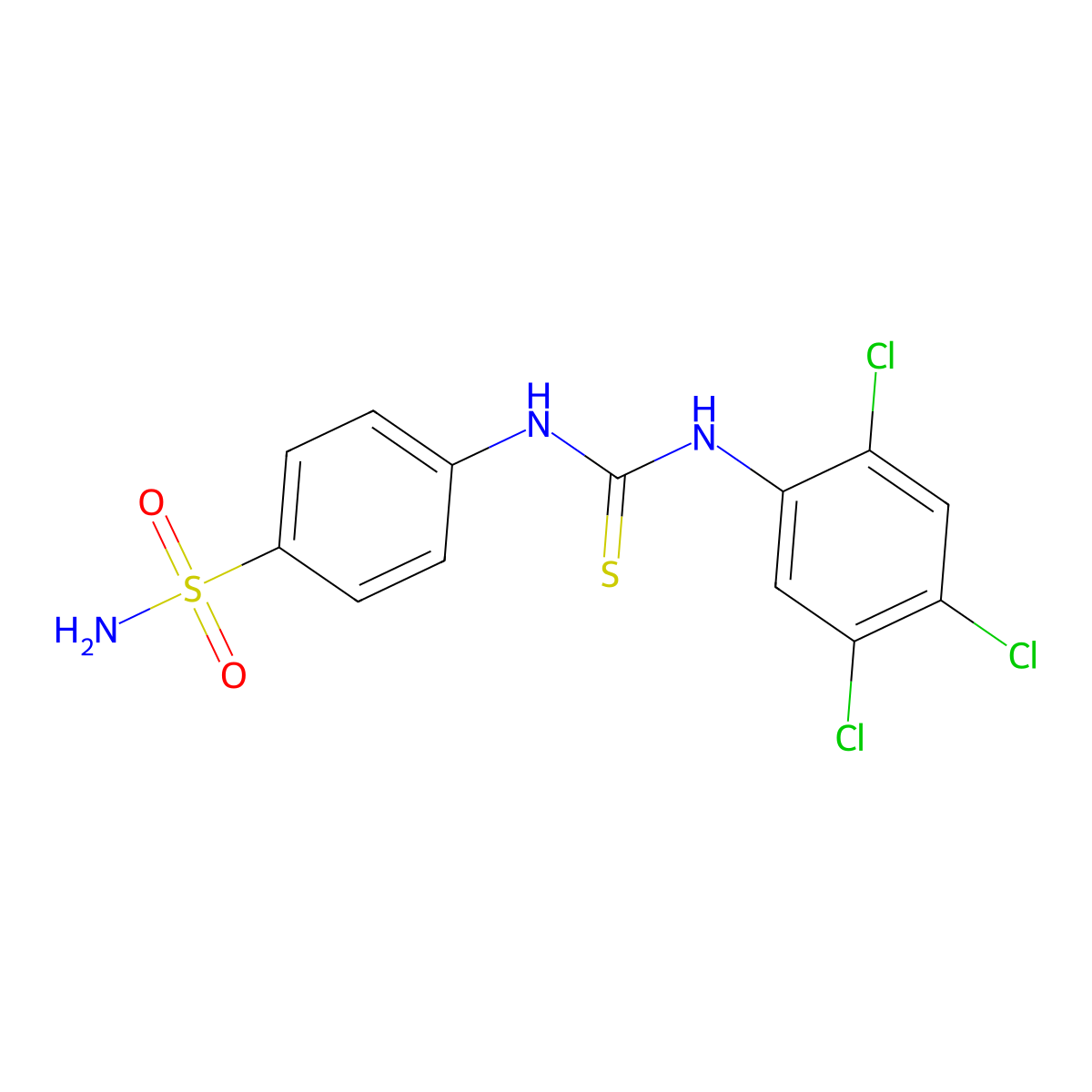 1-(4-Sulfamoylphenyl)-3-(2,4,5-trichlorophenyl)thiourea molecular structure, CAS 774192-09-5