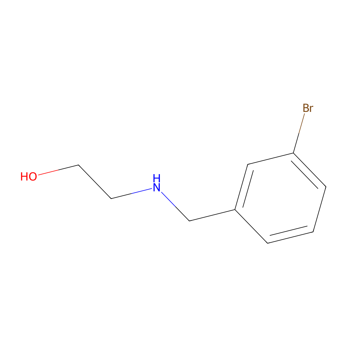2-[(3-Bromobenzyl)amino]ethanol molecular structure, CAS 774192-14-2