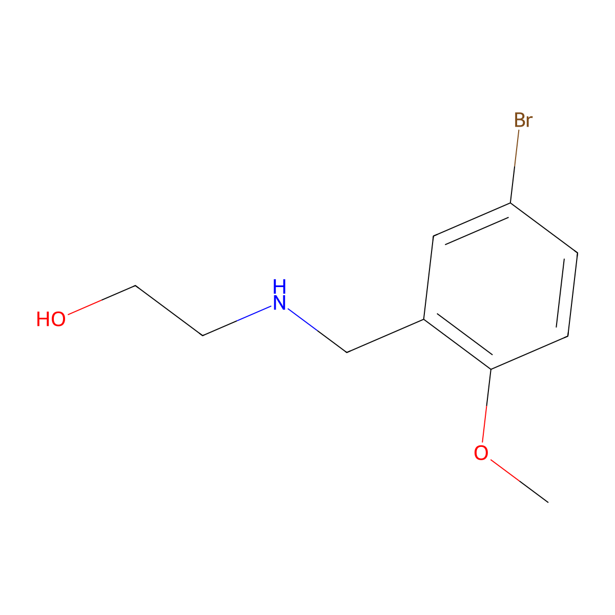 2-[(5-Bromo-2-methoxybenzyl)amino]ethanol molecular structure, CAS 774192-16-4