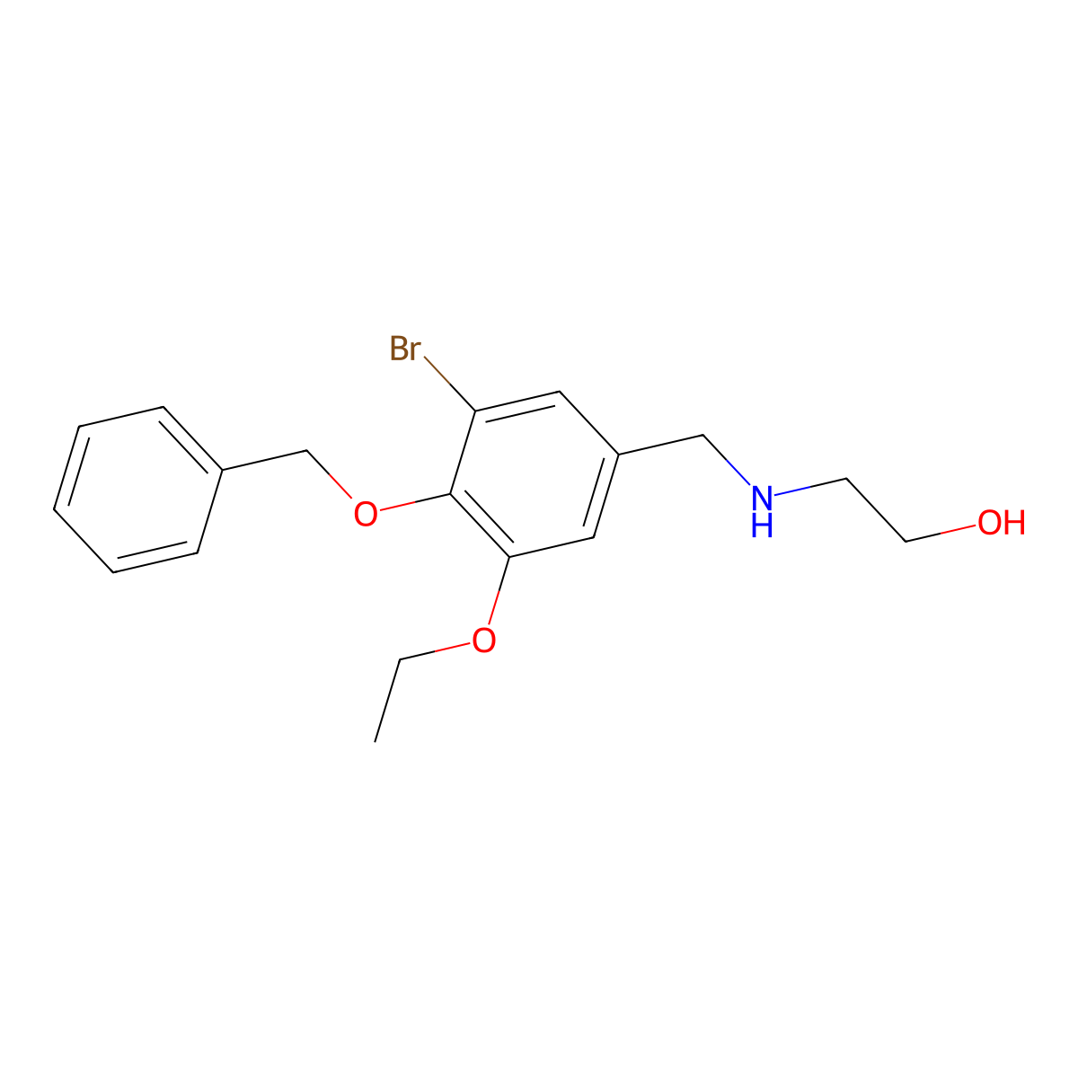 2-{[4-(Benzyloxy)-3-bromo-5-ethoxybenzyl]amino}ethanol molecular structure, CAS 774192-24-4