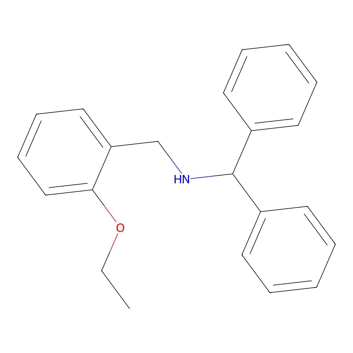 N-(2-ethoxybenzyl)-1,1-diphenylmethanamine molecular structure, CAS 774193-30-5