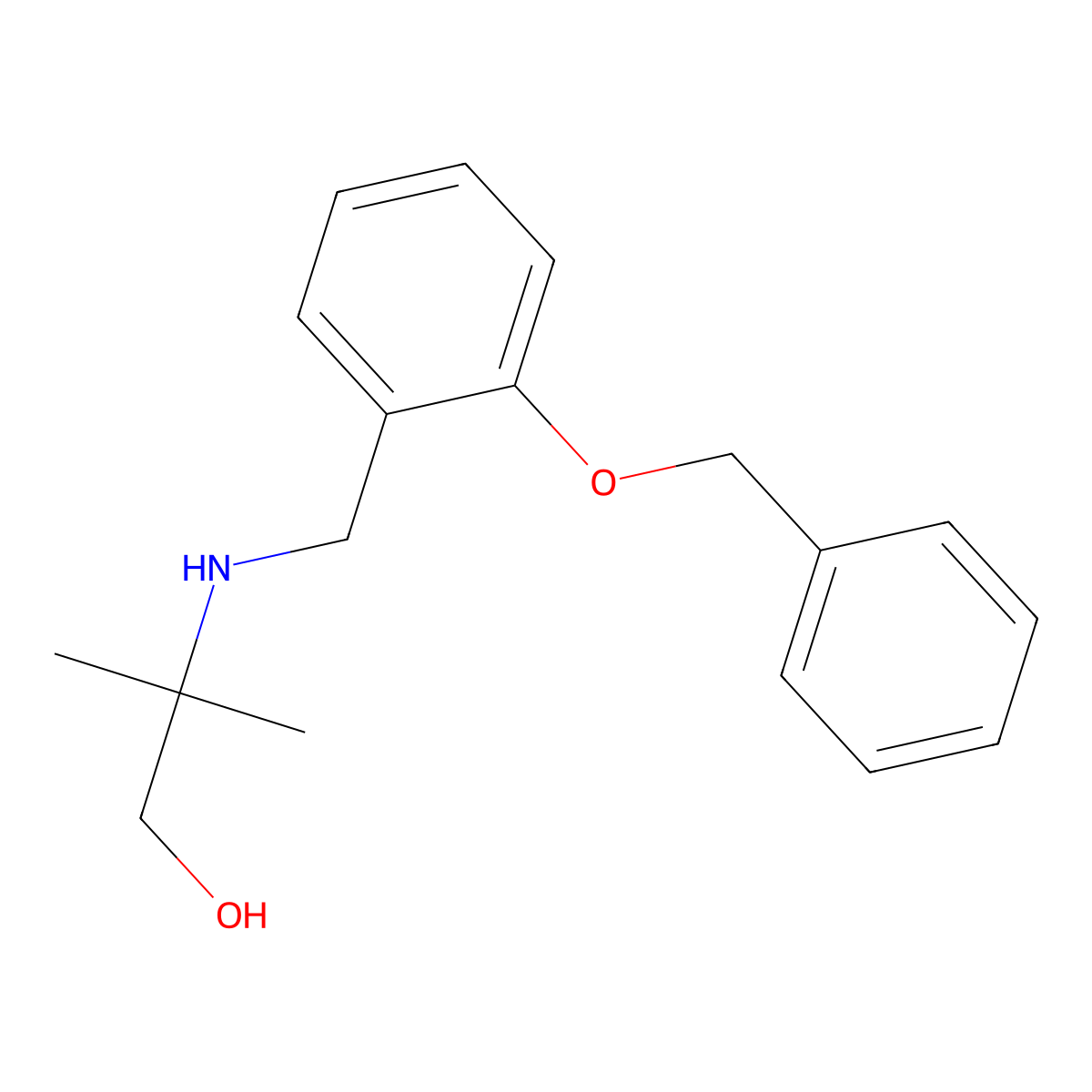 2-{[2-(Benzyloxy)benzyl]amino}-2-methylpropan-1-ol molecular structure, CAS 774193-34-9