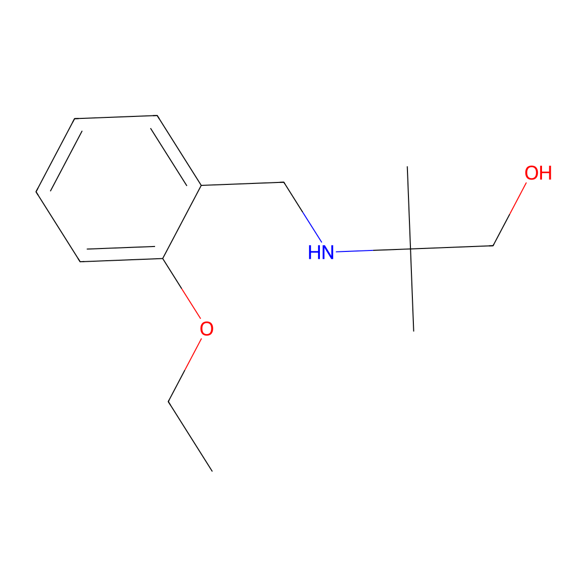 2-[(2-Ethoxybenzyl)amino]-2-methylpropan-1-ol molecular structure, CAS 774193-70-3