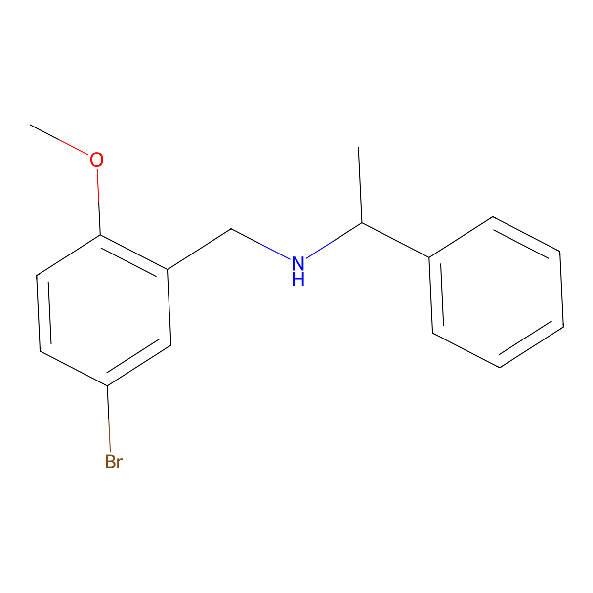 N-(5-bromo-2-methoxybenzyl)-1-phenylethanamine molecular structure, CAS 774194-11-5