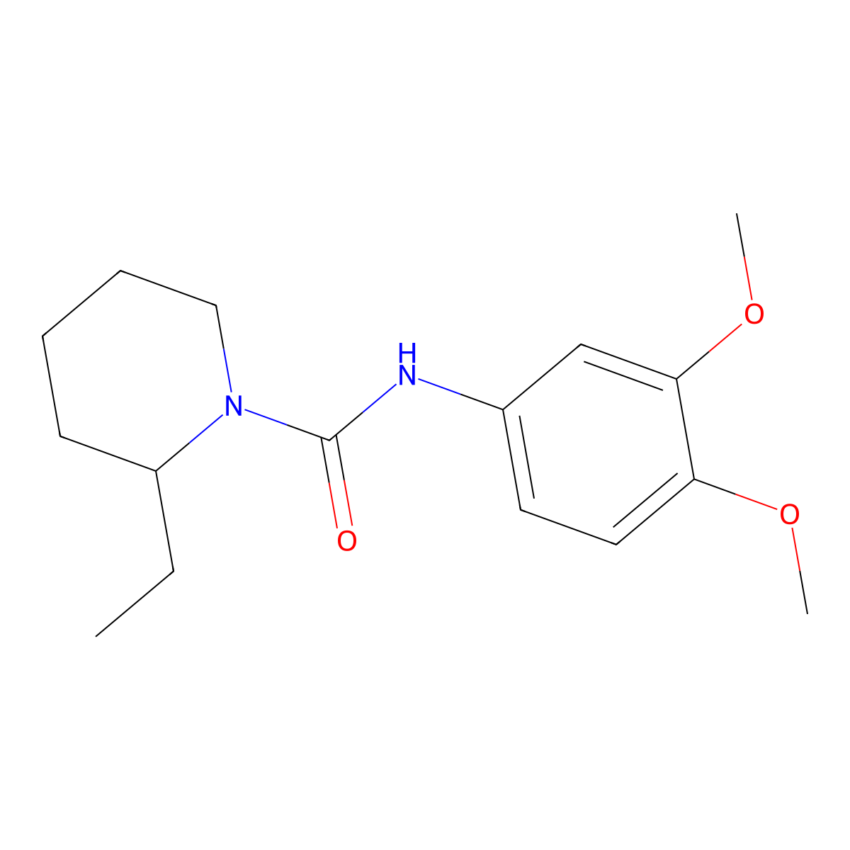 N-(3,4-dimethoxyphenyl)-2-ethylpiperidine-1-carboxamide molecular structure, CAS 774194-59-1