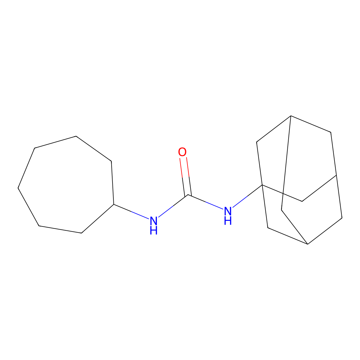 1-(1-Adamantyl)-3-cycloheptylurea molecular structure, CAS 774194-90-0