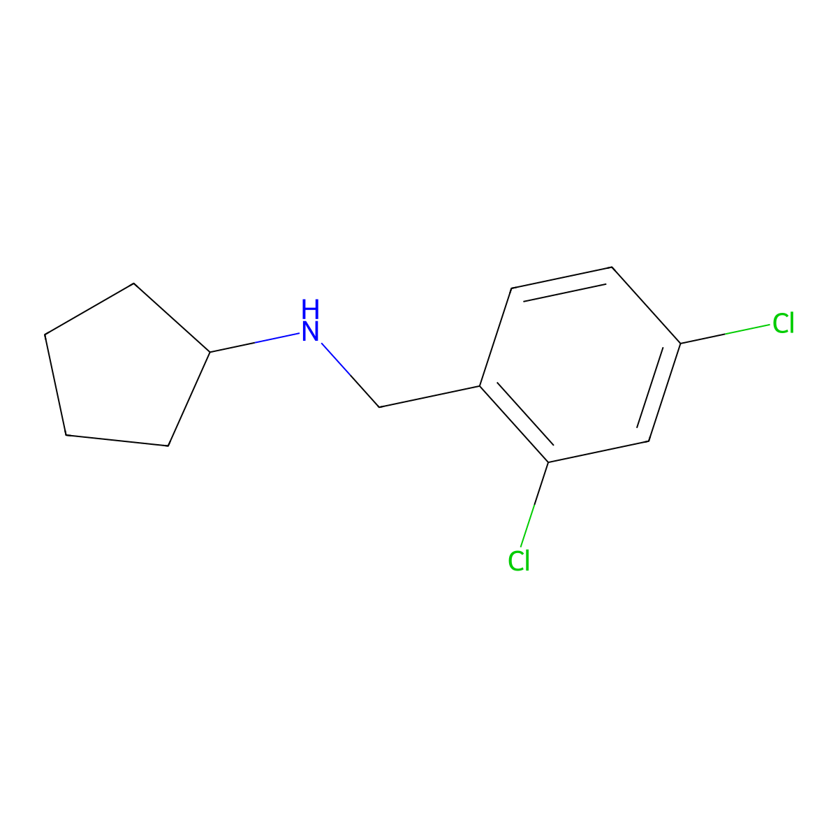 N-[(2,4-dichlorophenyl)methyl]cyclopentanamine molecular structure, CAS 774194-95-5
