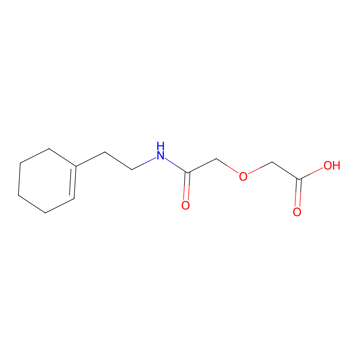 (2-{[2-(Cyclohex-1-en-1-yl)ethyl]amino}-2-oxoethoxy)acetic acid molecular structure, CAS 774195-12-9