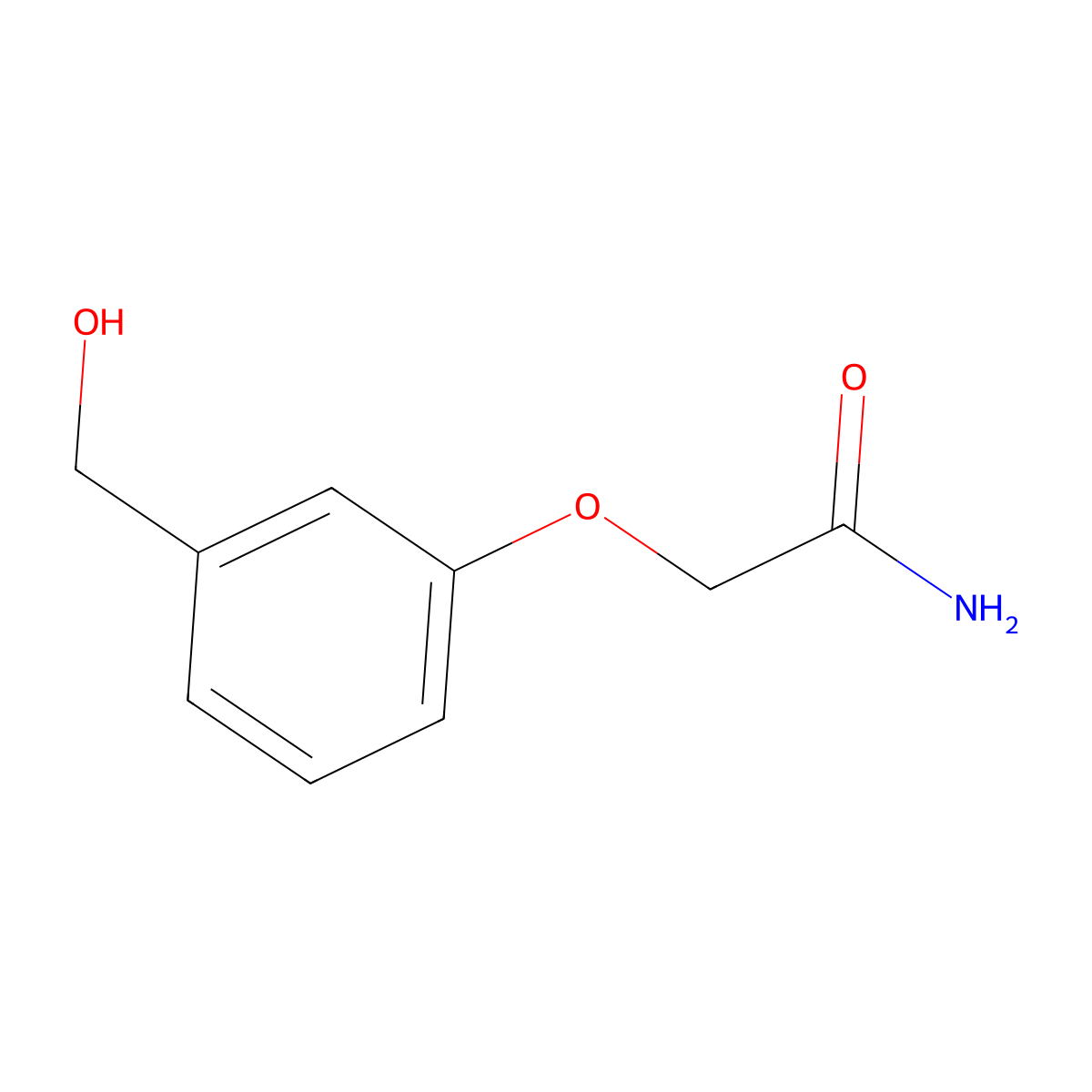 2-[3-(Hydroxymethyl)phenoxy]acetamide molecular structure, CAS 774195-26-5