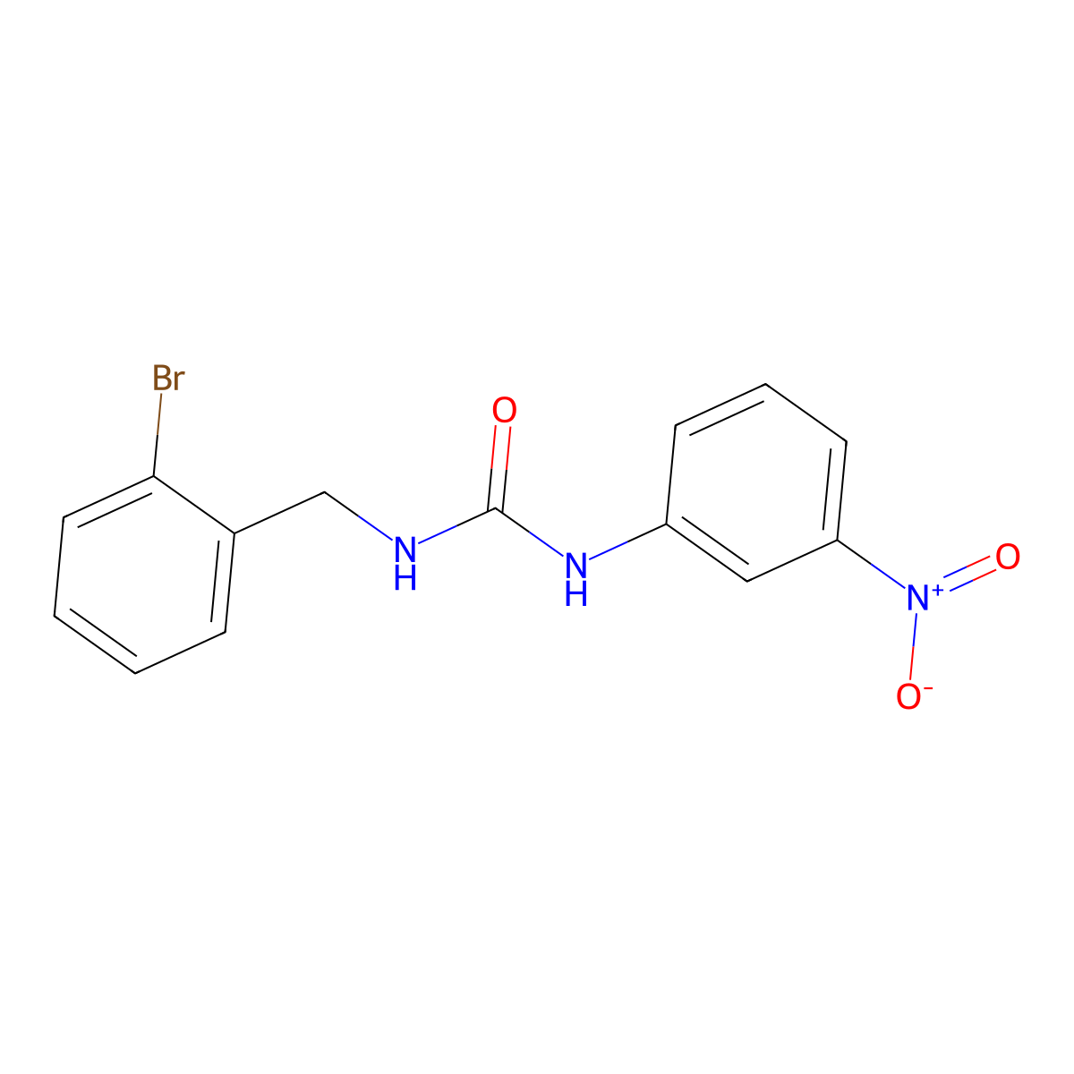 1-(2-Bromobenzyl)-3-(3-nitrophenyl)urea molecular structure, CAS 774195-80-1