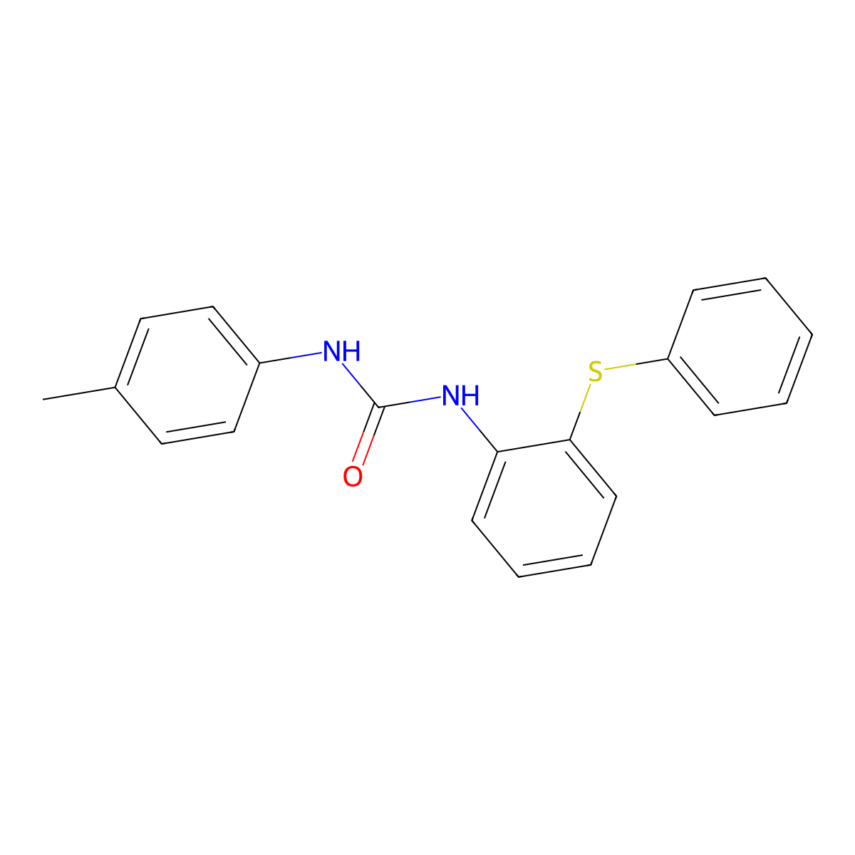 1-(4-Methylphenyl)-3-(2-phenylsulfanylphenyl)urea molecular structure, CAS 774196-36-0