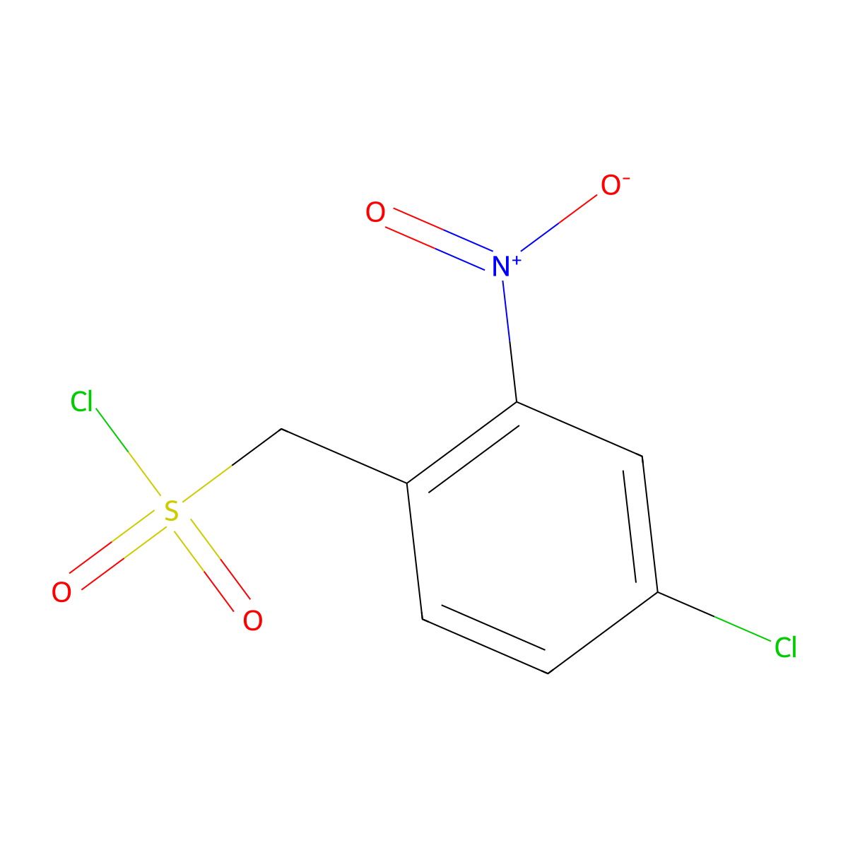 (4-Chloro-2-nitrophenyl)methanesulfonyl chloride molecular structure, CAS 77421-11-5