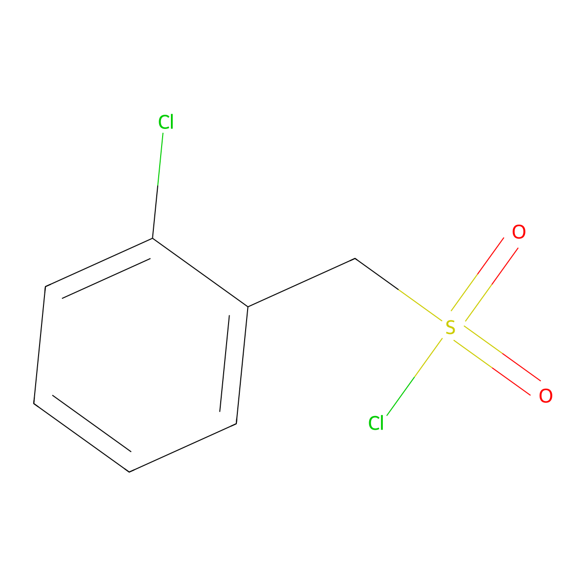 (2-Chlorophenyl)methanesulfonyl chloride molecular structure, CAS 77421-13-7