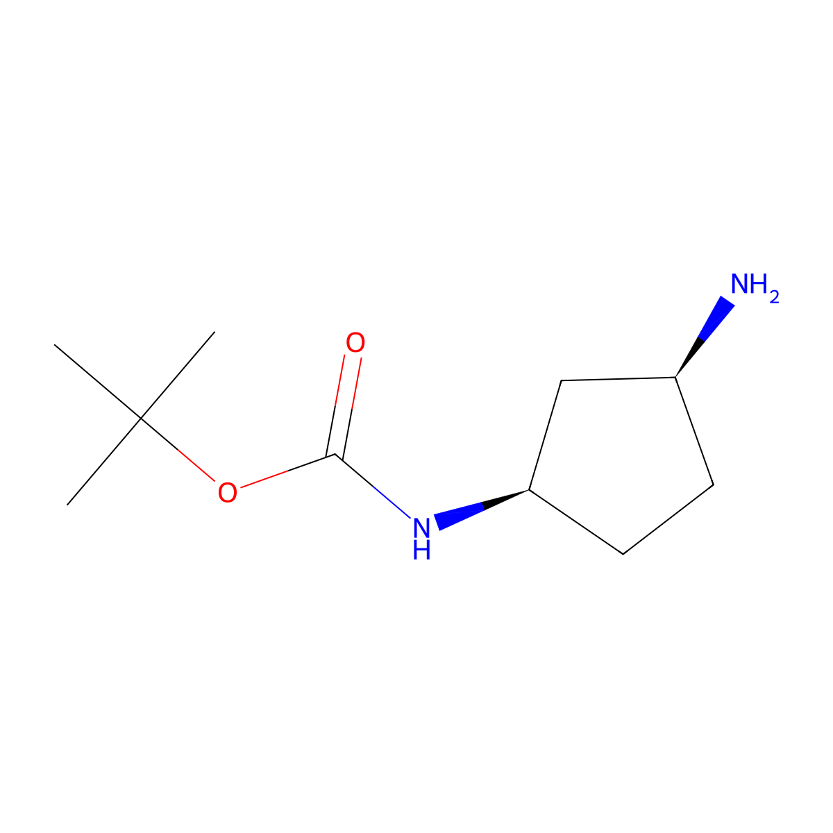 tert-Butyl ((1R,3S)-3-aminocyclopentyl)carbamate molecular structure, CAS 774212-81-6