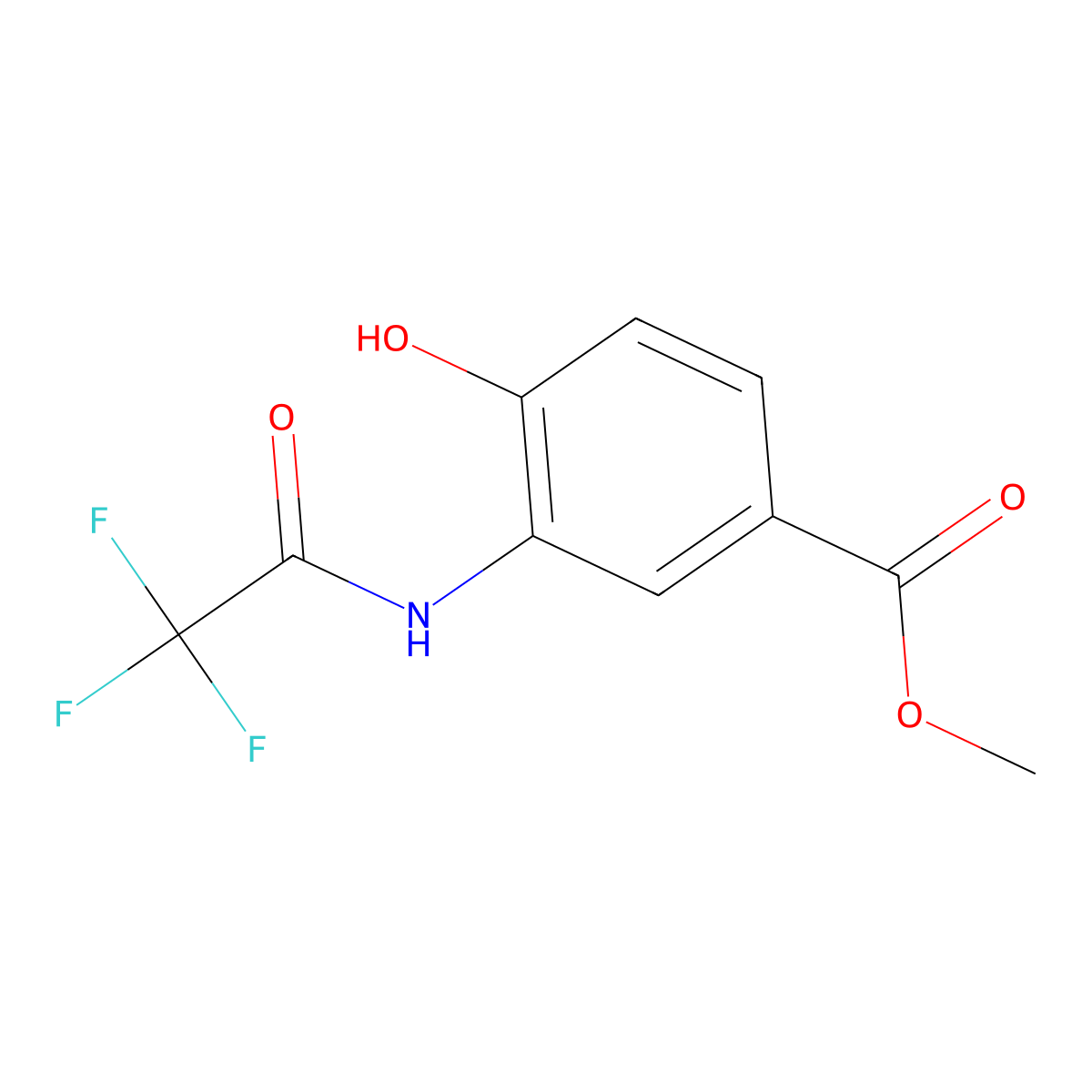 Methyl 4-hydroxy-3-[(trifluoroacetyl)amino]benzoate molecular structure, CAS 774213-80-8