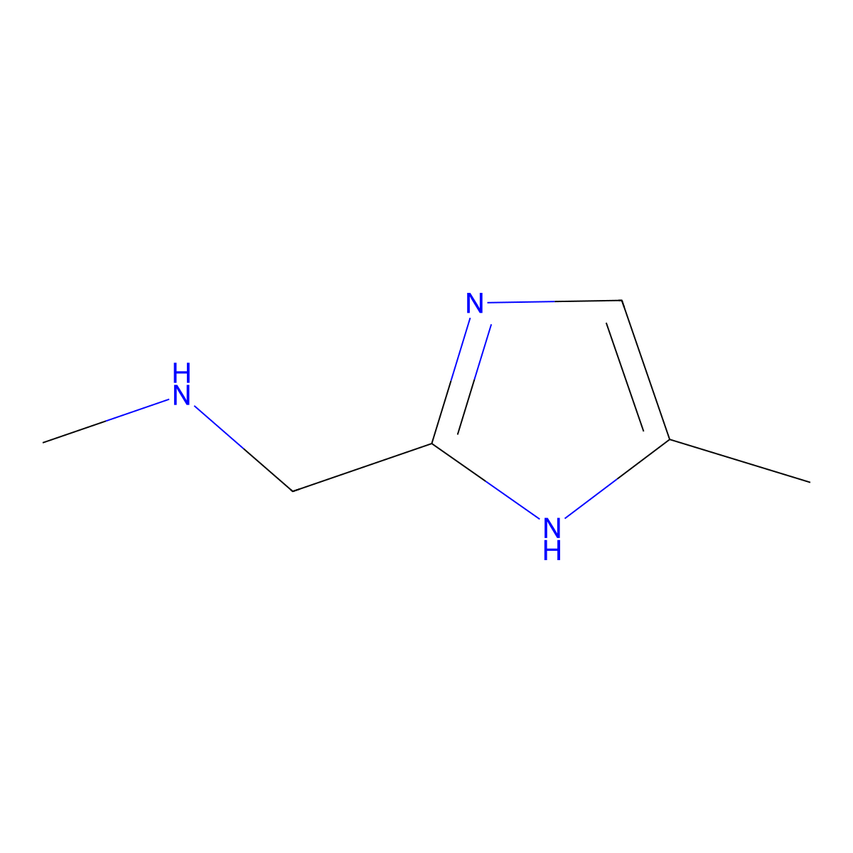 Methyl-(4-methyl-1H-imidazol-2-ylmethyl)-amine molecular structure, CAS 774213-87-5