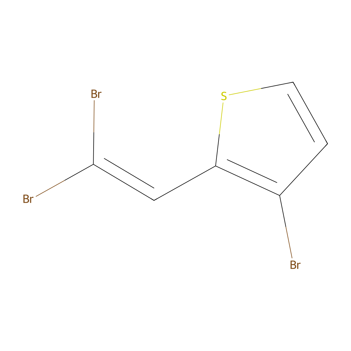 3-Bromo-2-(2,2-dibromoethenyl)thiophene molecular structure, CAS 774214-90-3