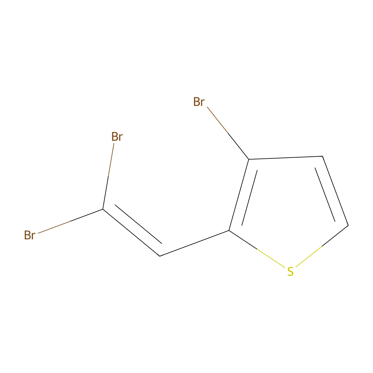 3-Bromo-2-(2,2-dibromoethenyl)thiophene molecular structure, CAS 774214-90-3
