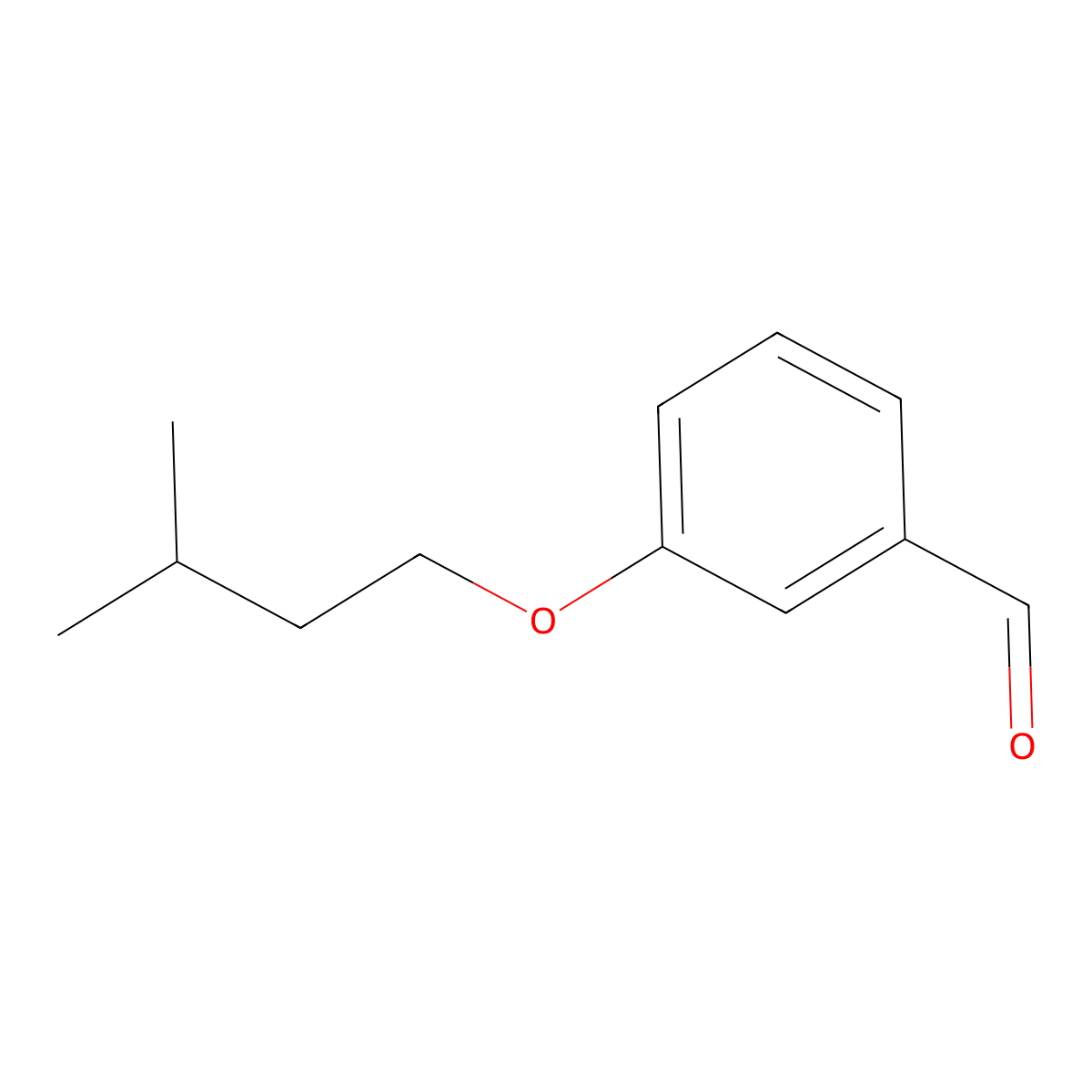 3-(3-Methylbutoxy)benzaldehyde molecular structure, CAS 77422-25-4