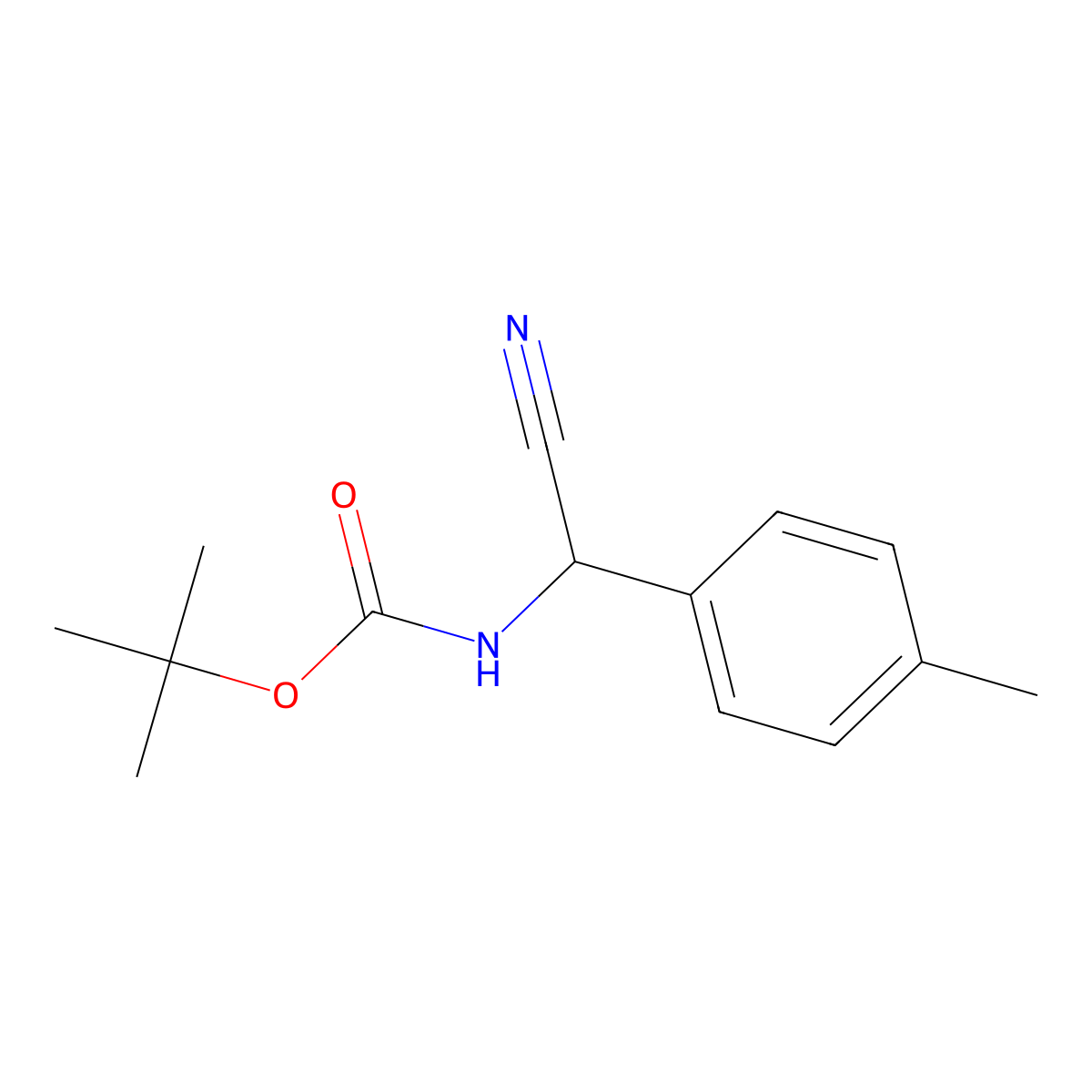 (Cyano-p-tolyl-methyl)carbamic acid tert-butyl ester molecular structure, CAS 774225-33-1