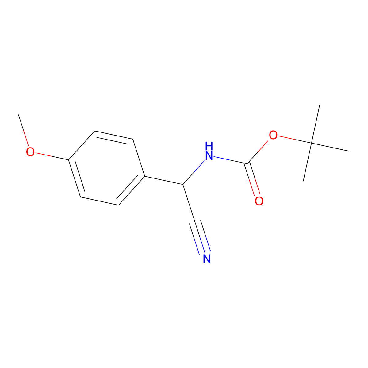 tert-Butyl N-[cyano(4-methoxyphenyl)methyl]carbamate molecular structure, CAS 774225-44-4