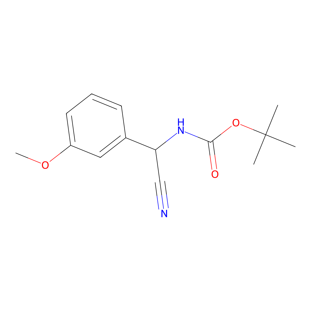 tert-Butyl N-[cyano(3-methoxyphenyl)methyl]carbamate molecular structure, CAS 774225-45-5