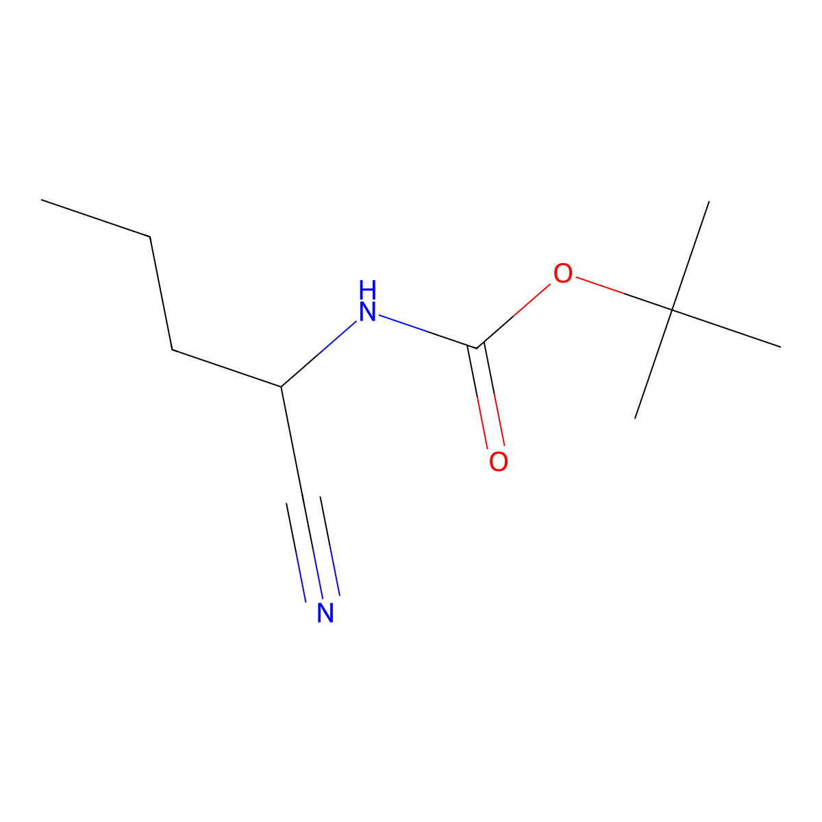 Carbamic acid, (1-cyanobutyl)-, 1,1-dimethylethyl ester molecular structure, CAS 774225-50-2