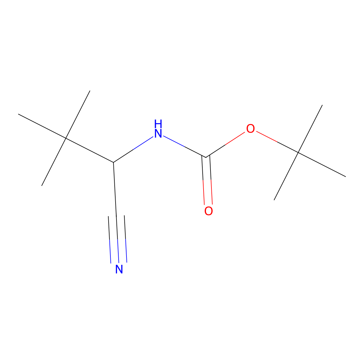 Carbamic acid, (1-cyano-2,2-dimethylpropyl)-, 1,1-dimethylethyl ester (9CI) molecular structure, CAS 774225-53-5